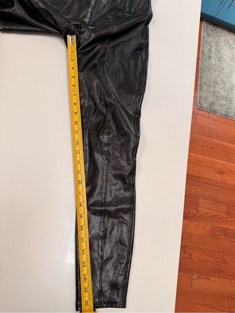 SPANX Faux Leather High-Rise Leggings – Black – Size Medium - Picture 6 of 9